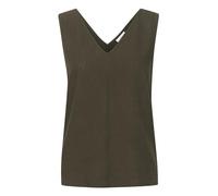KAFFE Kurzarm-Bluse Kamilia Damen Tank top Ärmellos V-Ausschnitt Oberteile Blusen Sommer Casual Lose Shirt Forest Night 44