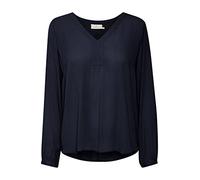 KAFFE Langarm-Bluse Amber Damen Bluse Amber Langarm V Ausschnitt Casual Shirt 34, Midnight Marine