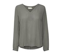 KAFFE Langarm-Bluse Amber Damen Bluse Amber Langarm V Ausschnitt Casual Shirt Smoked Pearl 48
