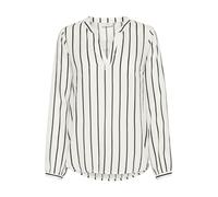 KAFFE Langarm-Bluse KAbeathe 38, Chalk/Black Stripe