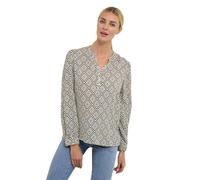 KAFFE Langarm-Bluse KAsomia Damen Bluse Langarm V-Ausschnitt Mit Print 36, Graphic Black/Regatta Print