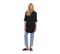 KAFFE Langarm - Hemd KAnaya Damen Hemd Langarm Kragen Lang Casual Hemdbluse 42, Black Deep