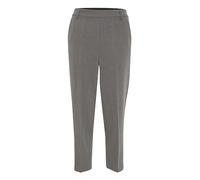 KAFFE Pants Suiting KAsakura Damen Hose 3/4 Capri Casual Arbeitshose Gerades Bein Freizeithose High Waist Caprihose Dark Grey Melange 40