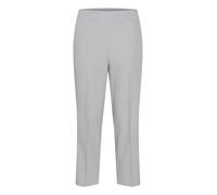 KAFFE Pants Suiting KAsakura Damen Hose 3/4 Capri Casual Arbeitshose Gerades Bein Freizeithose High Waist Caprihose Grey Melange 40