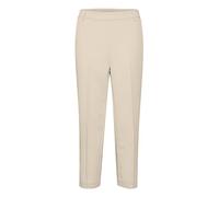 KAFFE Pants Suiting KAsakura Damen Hose 3/4 Capri Casual Arbeitshose Gerades Bein Freizeithose High Waist Caprihose Antique White 42