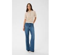 Kaffe Poloshirt in Beige - Größe M | Damen Tops