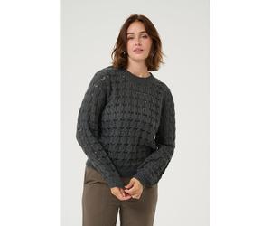 Kaffe Pullover "Elena" in Anthrazit - Größe XL | Damen Pullover Cardigans
