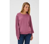 KAFFE Damen Women's Relaxed Fit Long Loose Sleeves Crew Neck Knitted Top Pullover, Tulipwood, Small