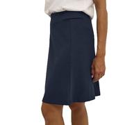 KAFFE Rock KAjolen Damen Rock Midi Knelang High Waist Midirock Elastisch Hohe Taille Faltenrock Midnight Marine XL