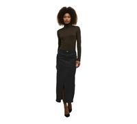 KAFFE Rock KAsinem Damen Rock Denim Maxirock High Waist Lang Jeansrock mit Schlitz Skirt 38, Black Deep 38