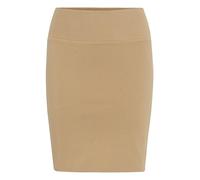 KAFFE Rock Penny Damen Rock Knielang Midirock Jersey Pencil Penny Skirt Strechy Bleistiftrock S, Tannin