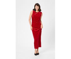 Kaffe Samtkleid in Rot - Größe L | Damen Kleider