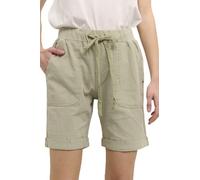 KAFFE Shorts KAnaya Damen Shorts Kurze Hose Sommer Freizeithose Leichte Kordelzug mit Taschen Seagrass 40