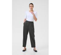 KAFFE Pants Suiting KAmerle Damen Hose High Waist 7/8 Damenhose Business Regular Fit Black Oyster 40