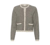 KAFFE Strickjacke KAellery L, Feather Gray/Black Structure