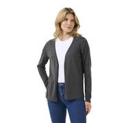 KAFFE Strickjacke KAfenia Damen Strickjacke Langarm Offen V-Ausschnitt Lang Cardigan XL, Black Oyster