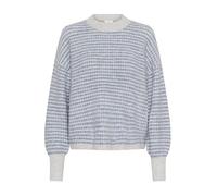 KAFFE Strickpullover KAellery Damen Strickpullover Rundhals Pullover Winter Sweater Grobstrick Sweatshirt Elegant Oberteile Pulli XL, Light GreyM/Windward Structure