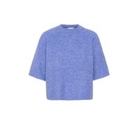 KAFFE Strickpullover KAemilie Damen Strickpullover Kurzarm Rundhals Pullover Pulli Herbst Lose Sweatshirt Warm Langarmshirt Strick Oberteile Vista Blue L