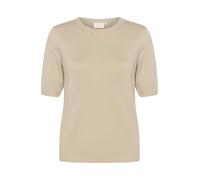 KAFFE Strickpullover KAlizza Damen Pullover Kurzarm Casual Rundhals Basic Strickpullover Lässige Pulli Feather Gray S