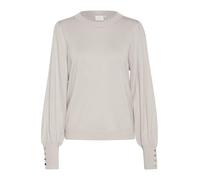 KAFFE Strickpullover KAlizza Damen Strickpullover Langarm Rundhals Mode Pulli XL, Elephant Skin Melange