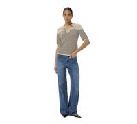 KAFFE Strickpullover KAlizza L, Feather Gray Mel/Black Stripe