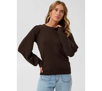 Kaffe Strickpullover KAlone Damen Viskose braun, S