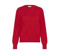 KAFFE Strickpullover KAlone Strickpullover Damen Elegant Rundhals Mode Pullover Casual Winterpullover Gestrickter Haute Red XXL