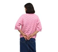 KAFFE Strickpullover KAmalene Damen Strickpullover Kurzarm Rundhals Pullover Knit Pulli Herbst Winter Einfarbig Oberteile L, Rosebloom Melange