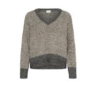 KAFFE Strickpullover KAmelinda L, Dark Grey M./Feather Gray M.