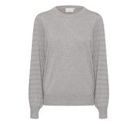 KAFFE Strickpullover KAnanna Damen Strickpullover Elegant Herbst Winter Warm Pullover Rundhals Pulli Einfarbig XL, Grey Melange