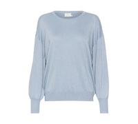 KAFFE Strickpullover KAregina Damen Strickpullover Glitzer Langarm Winter Pullover Casual Elegant Faded Denim L