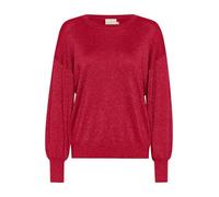 KAFFE Strickpullover KAregina Damen Strickpullover Glitzer Langarm Winter Pullover Casual Elegant M, Haute Red
