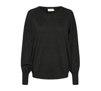 KAFFE Strickpullover KAregina Damen Strickpullover Glitzer Langarm Winter Pullover Casual Elegant Black Deep S