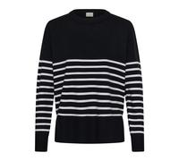 Strickpullover KAFFE "Damen Strickpullover KAlimone", Damen, Gr. XXL, schwarz (schwarz, chalk stripe), Obermaterial: 50% Viskose LENZING LenzingCV. 28% Polyester PES. 22% Nylon NY., Pullover Strickpul