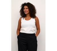 KAFFE CURVE Jerseytop KCcarina Damen Tank Top Ärmellos Jerseytop Sommer Shirt U Ausschnitt Große Größen Chalk S