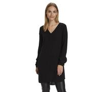 KAFFE Tunika Amber Damen Tunika Amber Langarm V Ausschnitt Shirt Casual Basic 34, Black deep