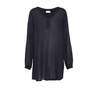 KAFFE Tunika Amber Damen Tunika Amber Langarm V Ausschnitt Shirt Casual Basic 40, Midnight Marine