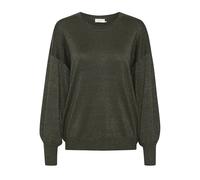 Kaffe - Waldnacht-Strickpullover mit Puffärmeln - - Knitwear - Damen - Grün - S