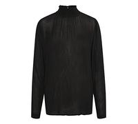 KAFFE Women's Blouse High Smock Neck Long Sleeves Casual Fit Buttoned Cuffs