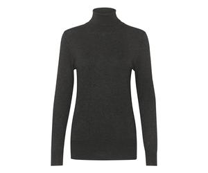 KAFFE Women's Rollneck T-Shirt Long Sleeves Slim Fit Hip Length Rib Edges