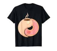 Kaffee Donut Lustiges Frühstücksgleichgewicht T-Shirt