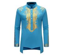 Kaftan Herren Robe Langarm Thobe Button Down V-Ausschnitt Henley Casual Kaftan Shirt Muslimisches Thobe Oberteil Muslim Ethnische Ramadan Roben Taiji Kleidung