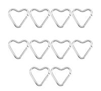 KAHDGSS Heart Designs Karabiner Schlüsselanhänger 10 Stück Für Den Vielseitigen Einsatz Auf Reisen Und Outdoor Aktivitäten Für Den Täglichen Gebrauch Metall Schlüsselanhänger Haken