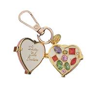 KAHDGSS Herzförmiger Anhänger, Schlüsselanhänger, zu öffnen, Zirkon Box, Charm Schlüsselanhänger, Zubehör, Schmuck, Geschenk für Sie, zierliche Halskette mit Schmetterlingsbiegung