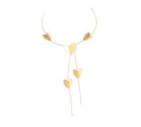 KAHDGSS Vielseitige Temperament Halskette Große Runde/Liebe Herz Geometrische Pendellschlangekette Für Jeden Anlass Tägliche Party Tragen Modische Neckpiezeschmuck