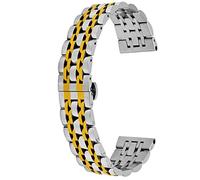 Kai Tian 20mm Uhrenarmbänder Verjüngt Edelstahl Uhrenarmband Ersatzgurt für Frauen Männer Schnelle Veröffentlichung Armband Silber Gold