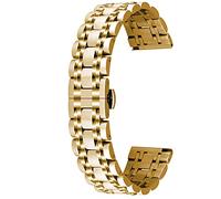 Kai Tian 22mm Armband Edelstahl Sportband Schnelle Veröffentlichung Uhrenarmband für Frauen Männer Konische Gurte Gold