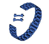 Kai Tian Metall Uhrenarmband Herren 18mm 20mm 22mm 24mm Edelstahl Uhrenarmbänder Ersatz mit Geradem & Gebogenem Ende Zweifarbig (20mm, Blau)