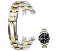 Kai Tian Premium Double Buckle 20mm 22mm Metall Uhrenarmband mit Schraubverschluss Zwei-Ton poliert Medium gebürstet Außen Silber gold Schwarz Uhrenarmband