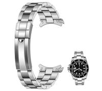 Kai Tian Premium Double Buckle 20mm Metall Uhrenarmband mit Schraubverschluss Zwei-Ton poliert Medium gebürstet Außen Silber gold Schwarz Uhrenarmband